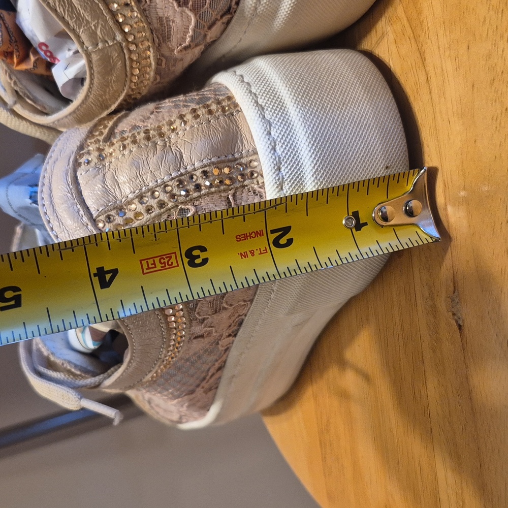 Baldinini Blush Pink Lace Platform Sneakers - Picture 11 of 11